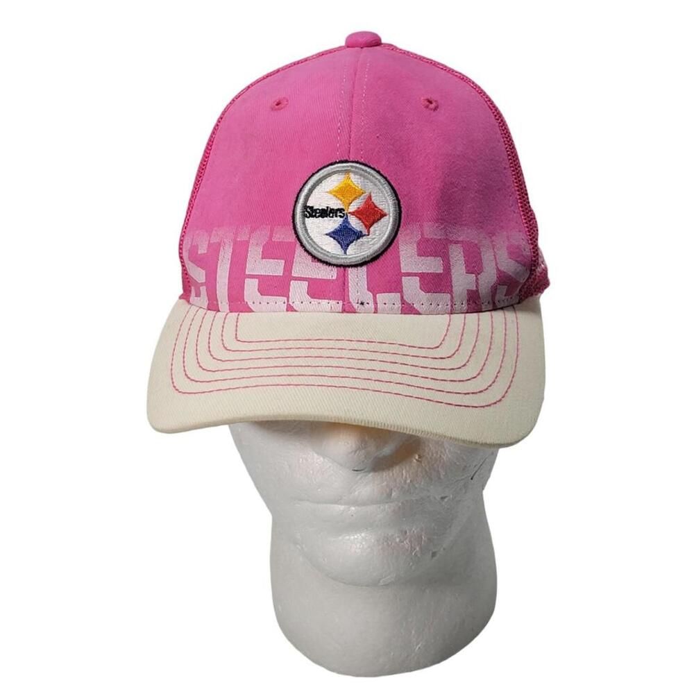 Pittsburgh Steelers Pink Breast Cancer Awareness Reebok Mesh Back Snapback Hat
